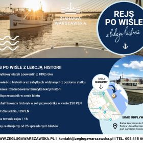 REJS PO WIŚLE Z LEKCJĄ HISTORII!